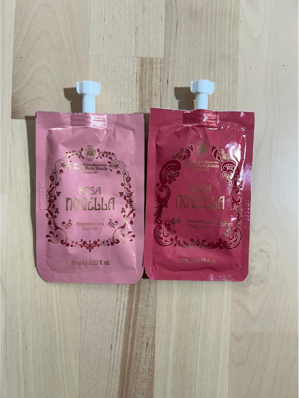 Santa Maria Novella Rosa Novella Bath Gel & Fluid Cream Sample Set